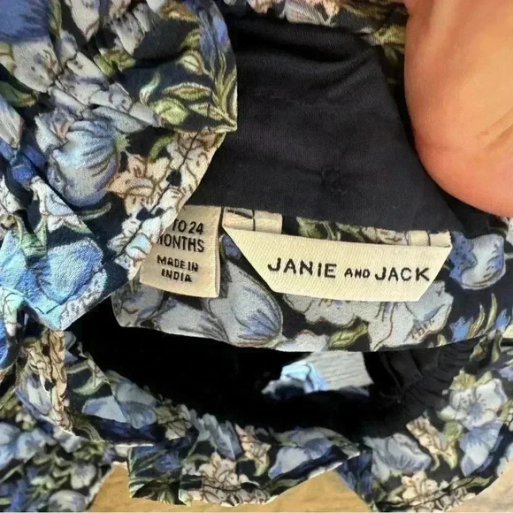 Janie and Jack Girls floral Dress Blue Size18-24 months - Picture 3 of 4